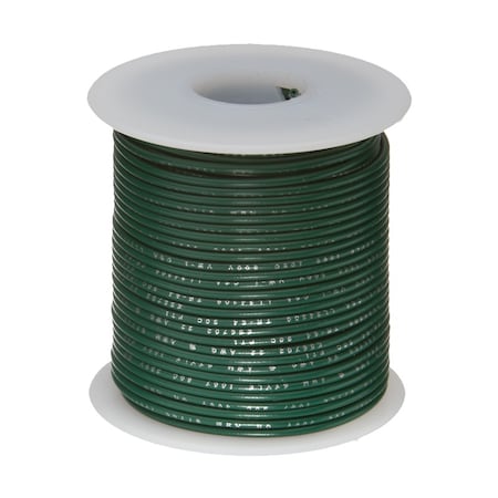 REMINGTON INDUSTRIES 24 AWG Gauge Stranded Hook Up Wire, 25 ft Length, Green, 0.0201" Diameter, UL1015, 600 Volts 24UL1015STRGRE25